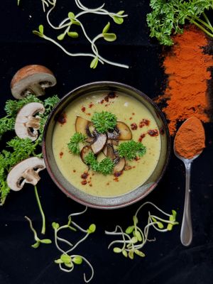 Mushroom Soup at Nibbana Space in Phuket