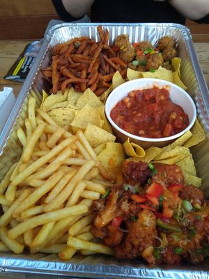Vegan sharing platter at The Woodworkers in Belfast