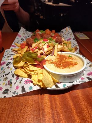 Vegan platter £20, 2025 at The Woodworkers in Belfast