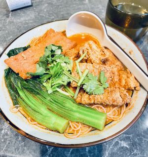 Tom yum rice noodles 🥰  at Love Veggie - Estr de Coelho do Amaral in Macau