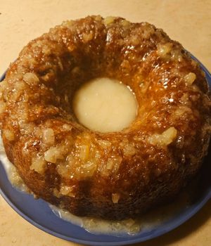 Yellow Squash Cake with Pineapple Glaze at Hippie Chicks Bakery in Duncanville