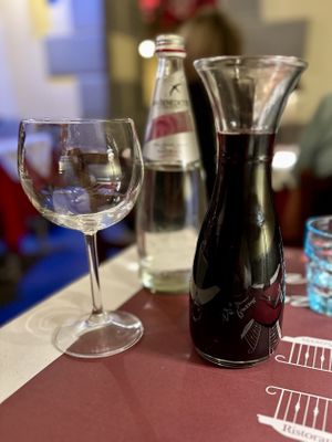 Great wine - this is a 50cl carraffe so a lot of wine!!  at La Piazzetta di Lorenzo in Campi Bisenzio