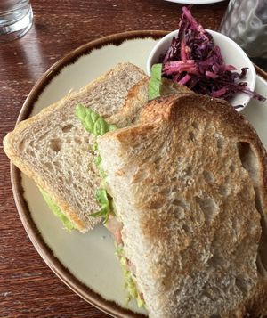  avocado and humus sandwich  at Bridge of Orchy Hotel in Bridge Of Orchy