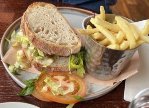 Moving mountains burger on sourdough bread  at Bridge of Orchy Hotel in Bridge Of Orchy