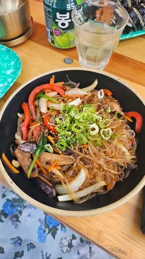 Veggie japchae at THE BAB in Amsterdam