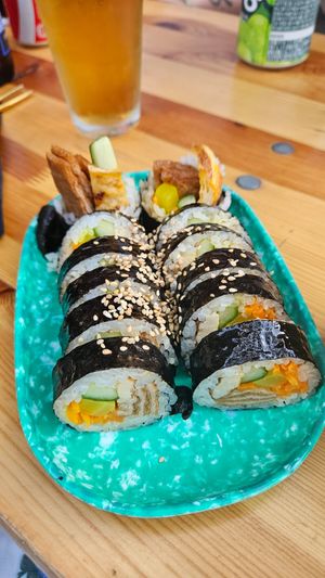 Fried tofu gimbap... at THE BAB in Amsterdam