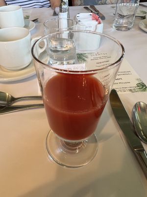 Tomato juice   at Auberge Baker in Chateau-richer