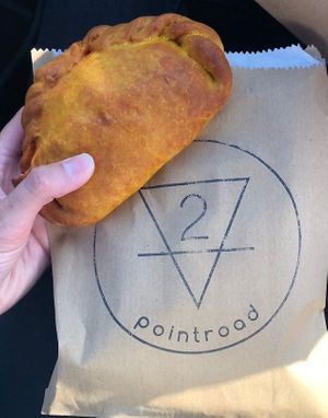 Vegan pastie   at 2 Point Road Cafe in Crosshaven