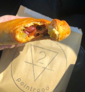 Vegan pastie with Moroccan seasoning and beans. The pastry is homemade.   at 2 Point Road Cafe in Crosshaven