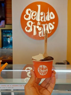 Cup of two flavours (21 BRL) at Gelato & Grano in Jijoca De Jericoacoara