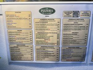 Menú pastas & others   at La Pizzeria da Claudio  in Koh Tao