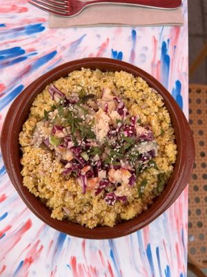 Disappointing daily dish (haoura), couscouss  at Café Lief  in Haarlem