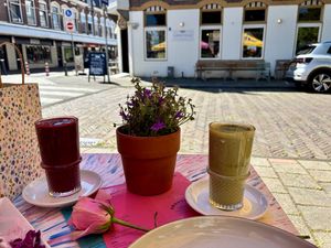 Matcha fruitsapje  at Café Lief  in Haarlem