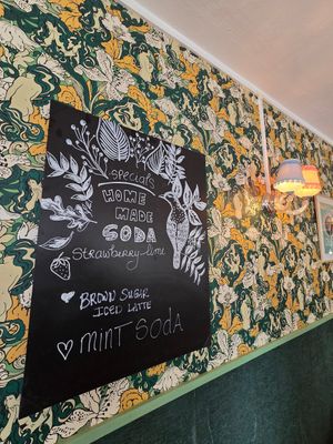 Sign on wall at Café Lief  in Haarlem