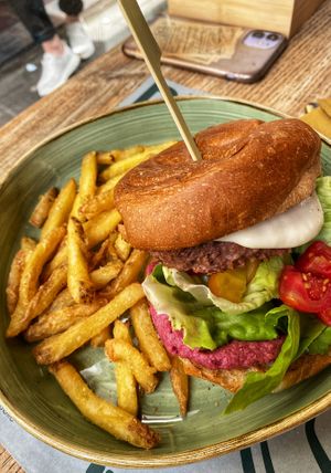 Vegan burger  at Brunch Republic  in Florence