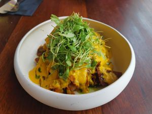 Round 5: Purple Mashed Potato Salad (Hollandaise round 3) at COLORZ Kitchen  in Bern