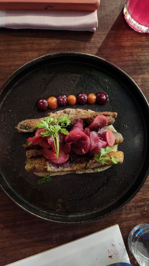 Eggplant in Chickpeas and other vegetables at COLORZ Kitchen  in Bern