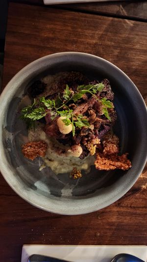 Purple cauliflower with shiitake mushrooms at COLORZ Kitchen  in Bern