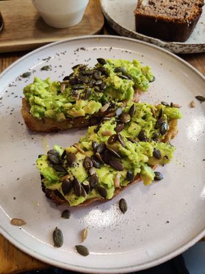 Avocado toast at Roast Club in Barcelona