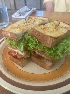 Tom yum club sandwich at Sundays  in Phnom Penh