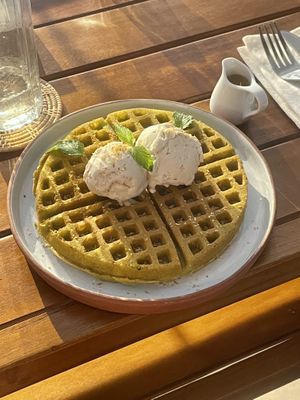 Pandan pancakes  at Sundays  in Phnom Penh