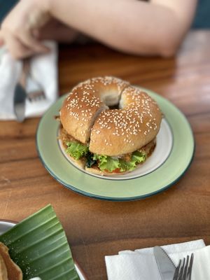 Breakfast bagel  at Sundays  in Phnom Penh