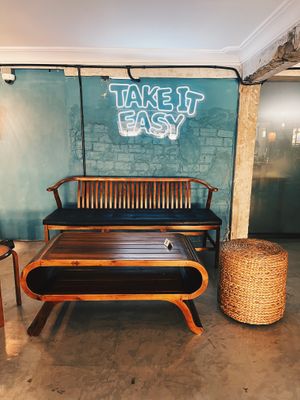 Take it easy upstairs relaxed seating area   at Sundays  in Phnom Penh