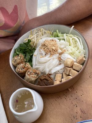 Noodle saladd  at Sundays  in Phnom Penh