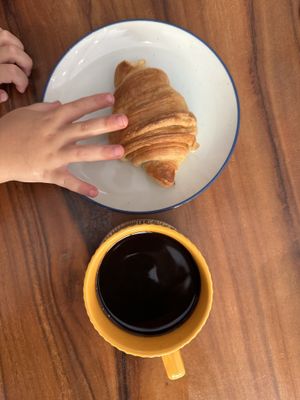 Croissant snatched by my 4yr old 😂  at Sundays  in Phnom Penh