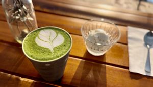 Almond matcha latte w/o sugar   at Sundays  in Phnom Penh