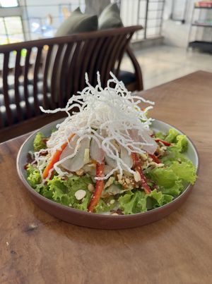 Palm fruit and pomelo salad  at Sundays  in Phnom Penh