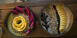 Mango & banana bowl at Sundays  in Phnom Penh