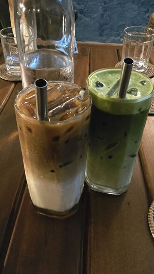 Iced latte & matcha latte at Sundays  in Phnom Penh