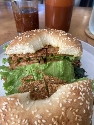 Breakfast bagel  at Sundays  in Phnom Penh