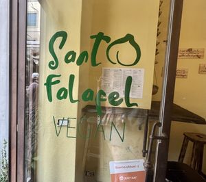 Front door  at Santo Falafel in Florence