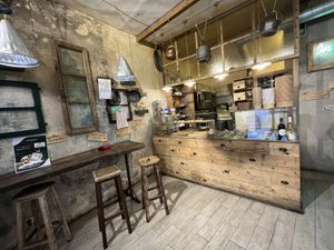 Adorable place, I expect they will need more seating, once word gets around!  at Santo Falafel in Florence