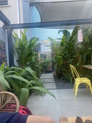 Terrasse   at Le Kafé Fleurs  in Saint-paul