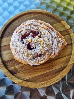 Danish with Almond cream & Raspberry coulis at ChefShack in Cascais