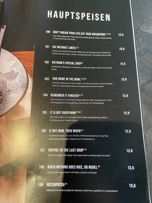 Menu  at Ginya Vegan House  in Hamburg