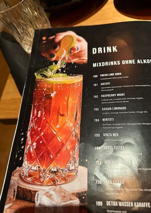 Getränkekarte, alkoholfrei  at Ginya Vegan House  in Hamburg