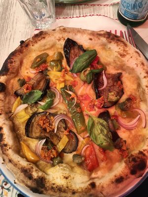 Pizza calabria at Pizzium in Bologna