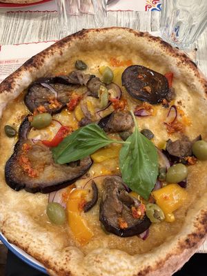 Calabria pizza, vegan by default  at Pizzium in Bologna