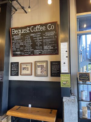 menu  at Bequest Coffee Co in Mill Creek