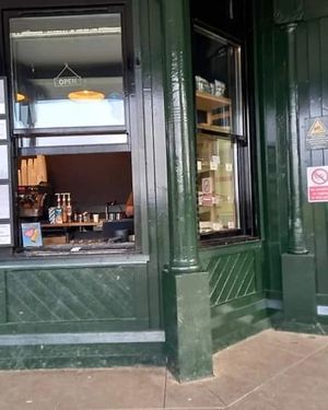 Window where you order food & drinks. at Prism Coffee in Gateshead