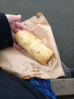 Vegan Haggis Sausage Roll. at Prism Coffee in Gateshead