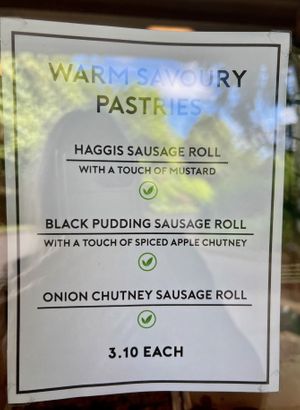 Savoury menu  at Prism Coffee in Gateshead