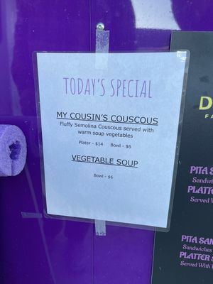 Oct 2024 speciall  at Dahab Falafel Co in Durham