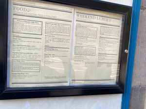 Food menu  at Singapore Coffee House in Edinburgh