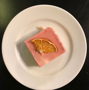 tiny but tasty cheesecake at Greens and Vines in Honolulu