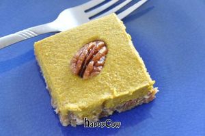 Rich Kabocha Pumpkin Pie from Honolulu's Greens and Vines Raw Vegan Gourmet Thanksgiving dinner! at Greens and Vines in Honolulu